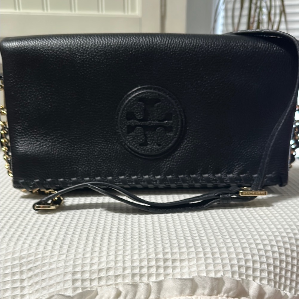 Tory Burch Black Leather Crossbody Bag Authentic